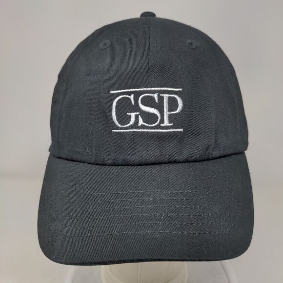 GSP Slideback Hat Black One Size Adjustable Embroidered American Flag 6 Panel - Picture 2 of 7